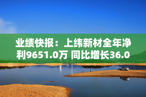 业绩快报：上纬新材全年净利9651.0万 同比增长36.04%