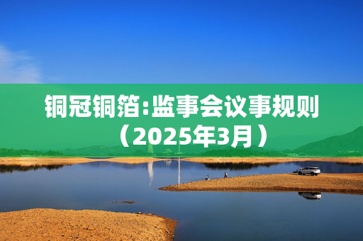 铜冠铜箔:监事会议事规则（2025年3月）