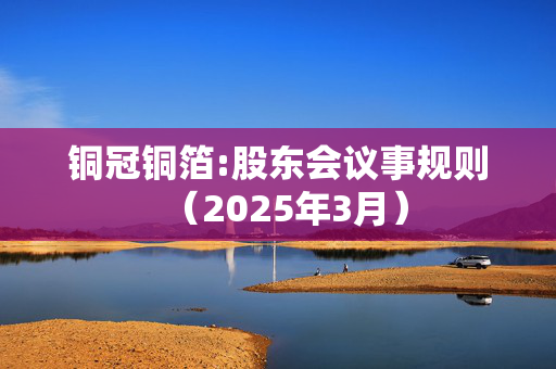 铜冠铜箔:股东会议事规则（2025年3月）