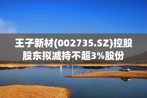 王子新材(002735.SZ)控股股东拟减持不超3%股份