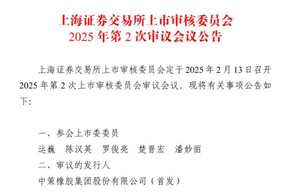 “轮胎一哥”2月13日首发上会！仇建平或收获第4家A股上市公司